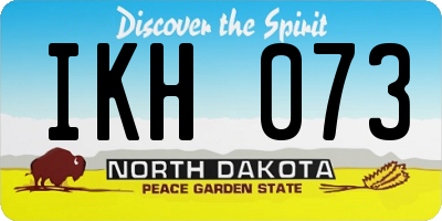 ND license plate IKH073