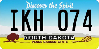 ND license plate IKH074
