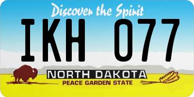ND license plate IKH077