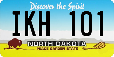ND license plate IKH101