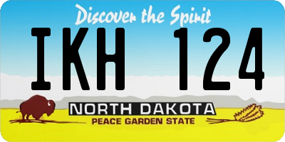 ND license plate IKH124