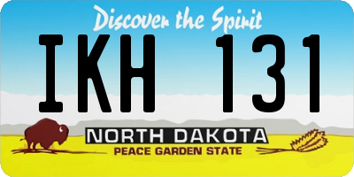ND license plate IKH131