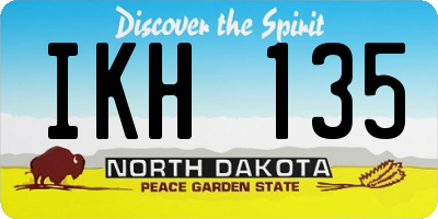 ND license plate IKH135