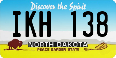 ND license plate IKH138