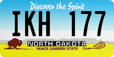 ND license plate IKH177