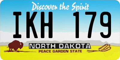 ND license plate IKH179
