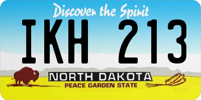 ND license plate IKH213