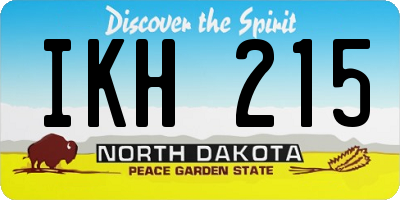 ND license plate IKH215