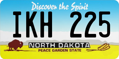 ND license plate IKH225