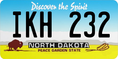 ND license plate IKH232