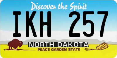 ND license plate IKH257