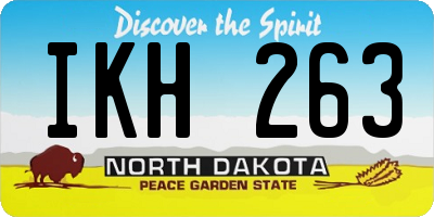 ND license plate IKH263