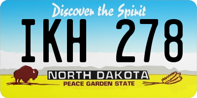ND license plate IKH278