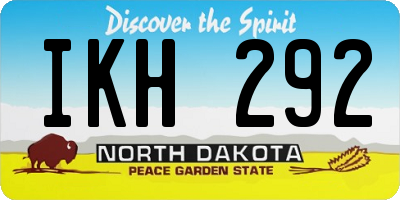 ND license plate IKH292