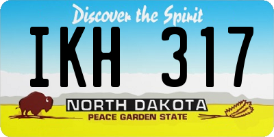 ND license plate IKH317
