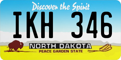 ND license plate IKH346