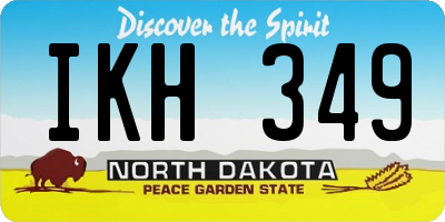 ND license plate IKH349