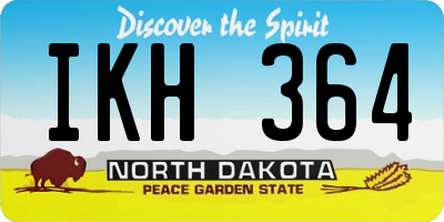 ND license plate IKH364