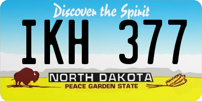 ND license plate IKH377