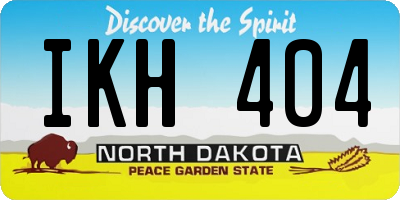 ND license plate IKH404