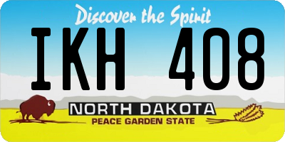 ND license plate IKH408