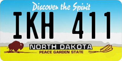 ND license plate IKH411