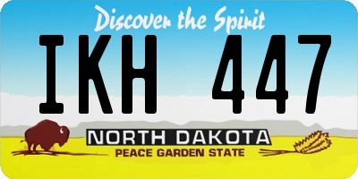 ND license plate IKH447