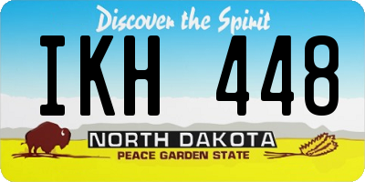 ND license plate IKH448