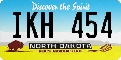 ND license plate IKH454