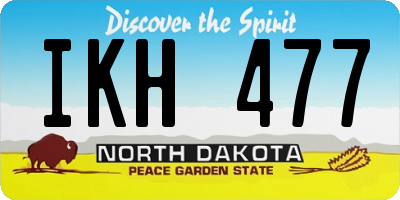 ND license plate IKH477