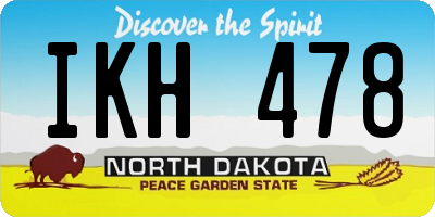 ND license plate IKH478