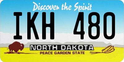 ND license plate IKH480