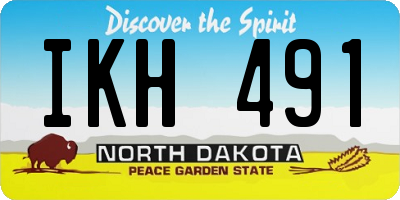ND license plate IKH491