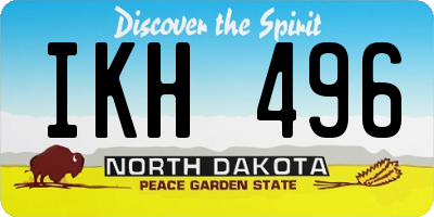 ND license plate IKH496