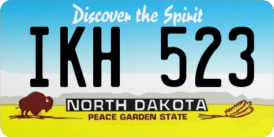 ND license plate IKH523