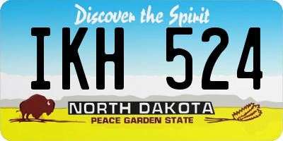 ND license plate IKH524