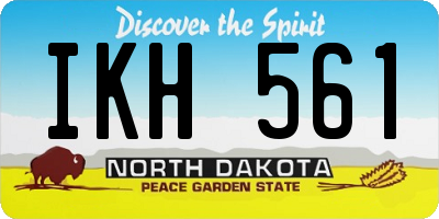ND license plate IKH561