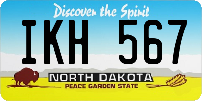 ND license plate IKH567