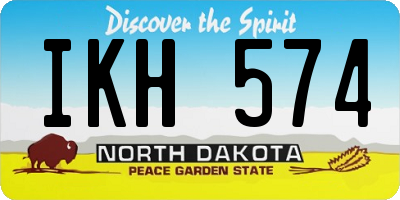 ND license plate IKH574