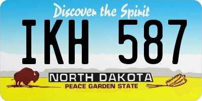 ND license plate IKH587