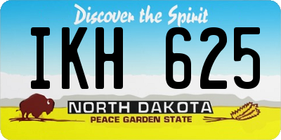 ND license plate IKH625