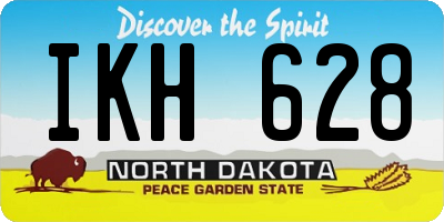 ND license plate IKH628