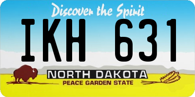 ND license plate IKH631