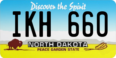 ND license plate IKH660