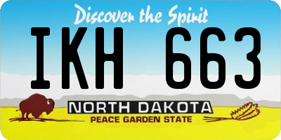 ND license plate IKH663
