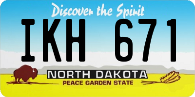 ND license plate IKH671