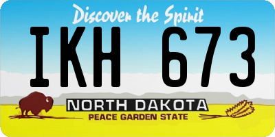 ND license plate IKH673