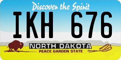 ND license plate IKH676