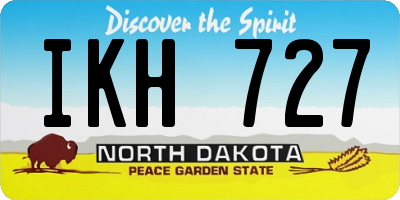 ND license plate IKH727