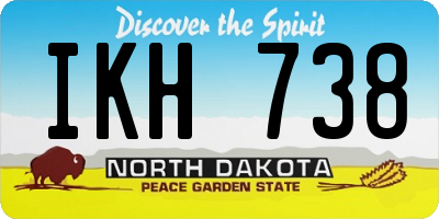ND license plate IKH738